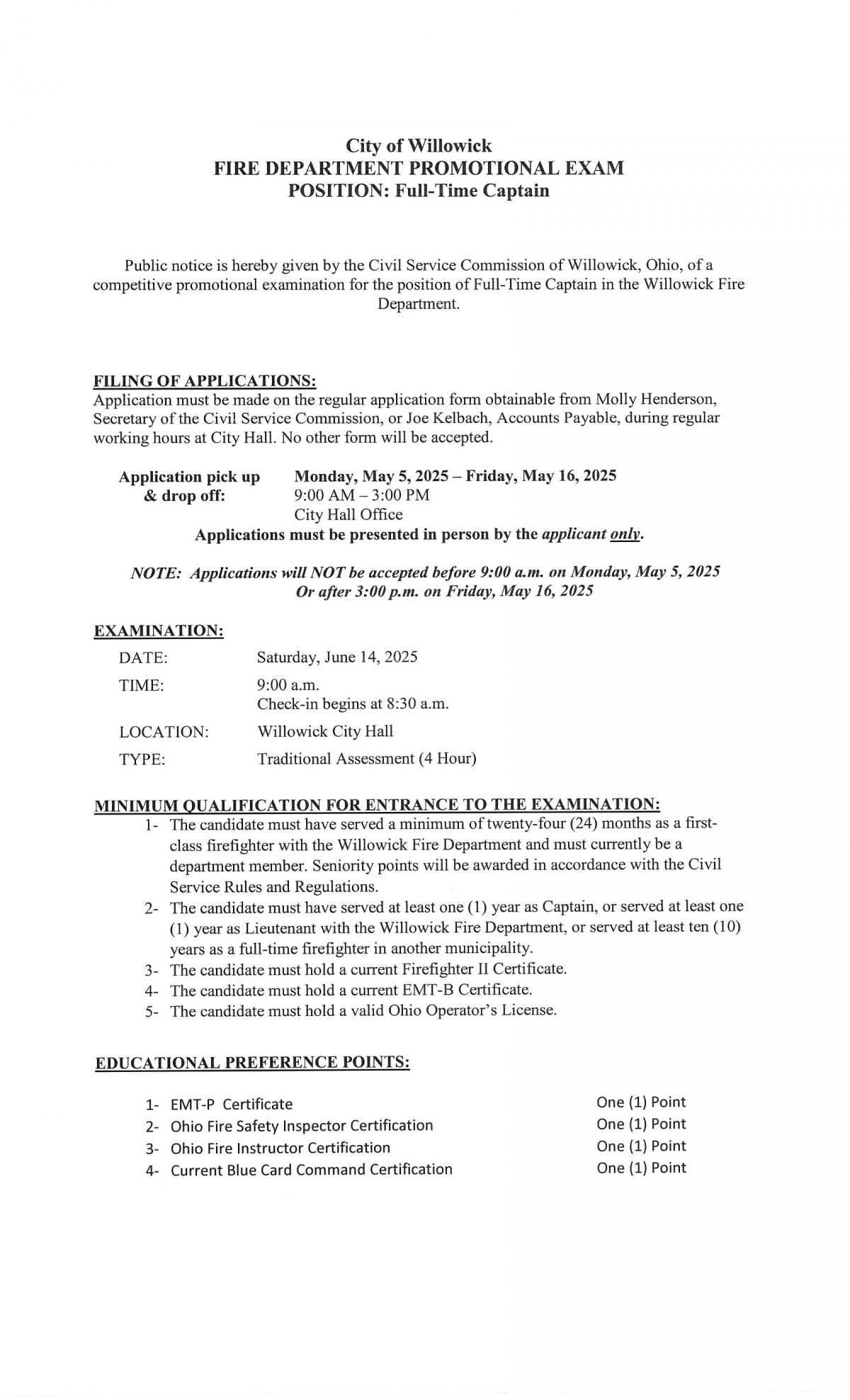 Captain's Announcement 